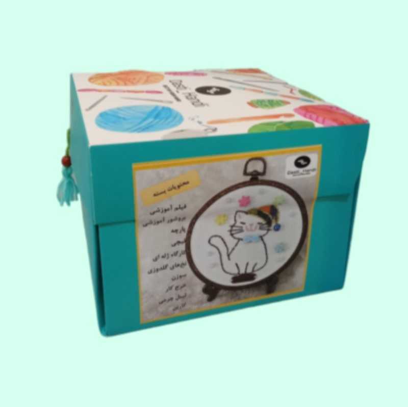 کیت آموزشی گلدوزی گربه ملوس Dasti Handi