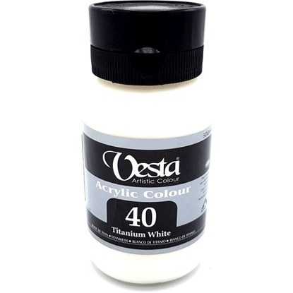 رنگ آکریلیک Vesta 500ml Titanium White 40
