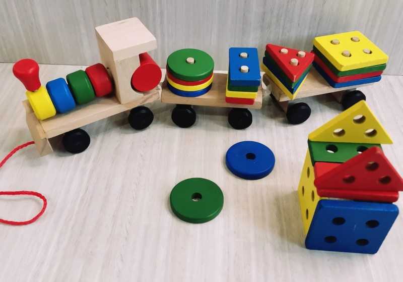 قطار مونته سوری اشکال خانه‌سازی Woody Train 25pcs