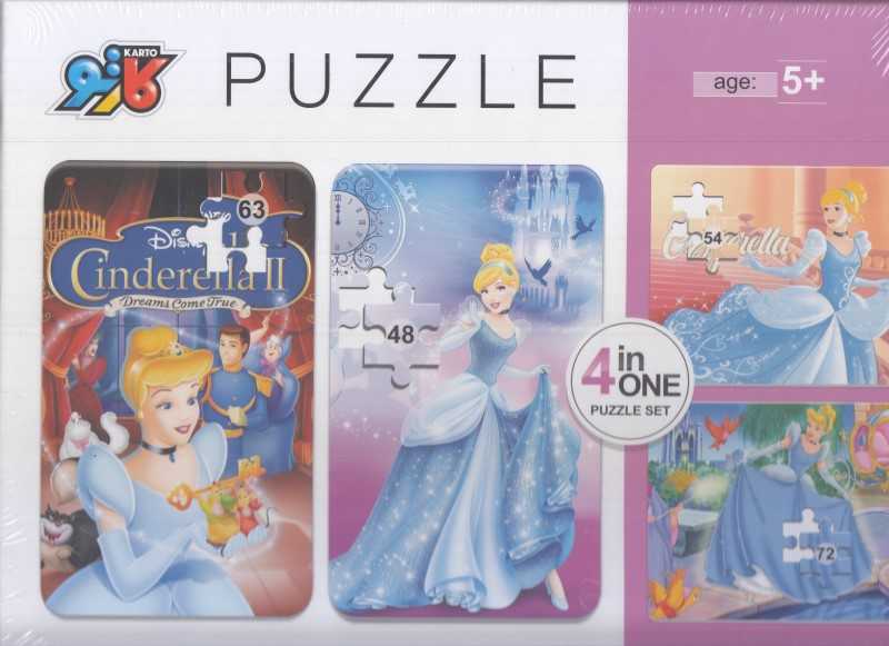 پازل کودک سیندرلا 1×4 کارتو - 0