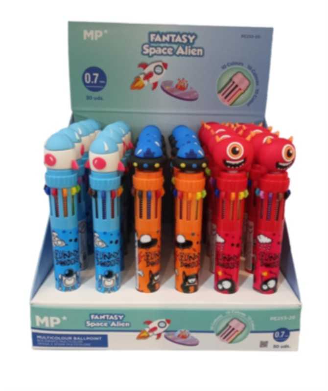 خودکار فشاری 10 رنگ طرح فضایی MP PE253-20 - 0