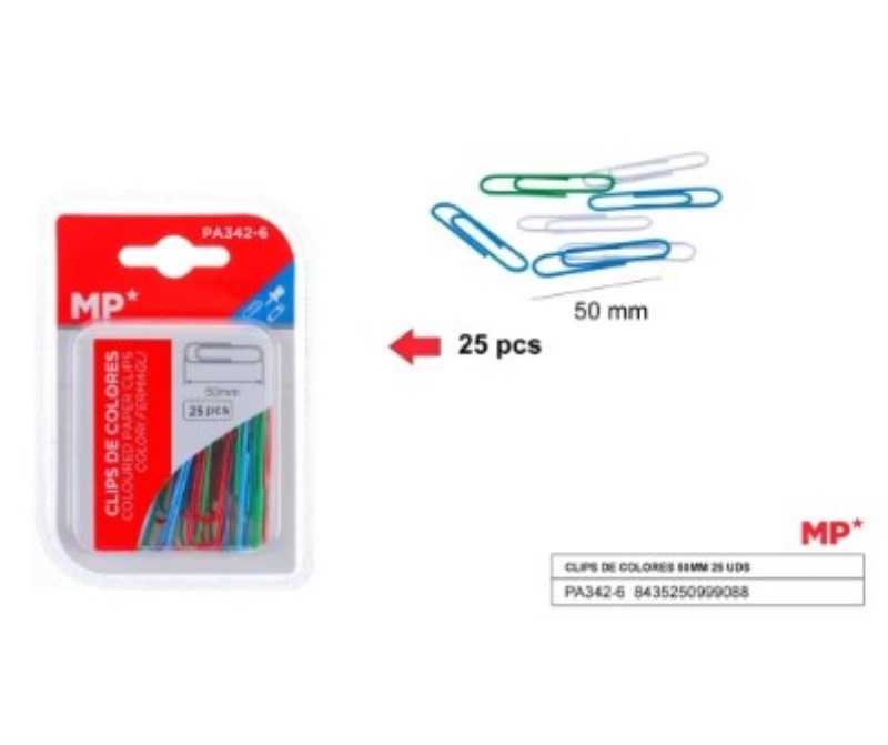 کلیپس 50mm رنگی 25 عددی MP PA342-6