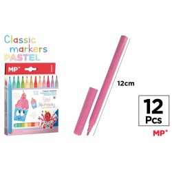 ماژیک 12 رنگ پاستلی مقوایی MP PP851P - 0
