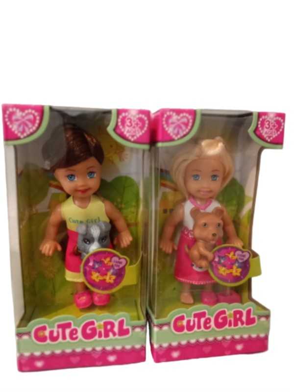 ست عروسک دختر با حیوان 86001 - 0