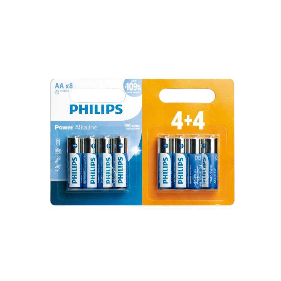 باتری قلم 8 عددی PHILIPS Power Alkaline LR6 Mignon