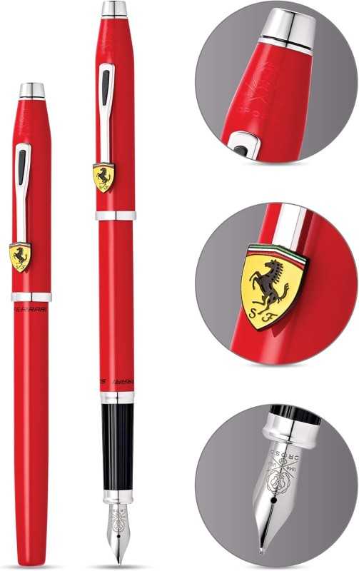 خودنویس قرمز گیره استیل CROSS Townsend Scuderia Ferrari