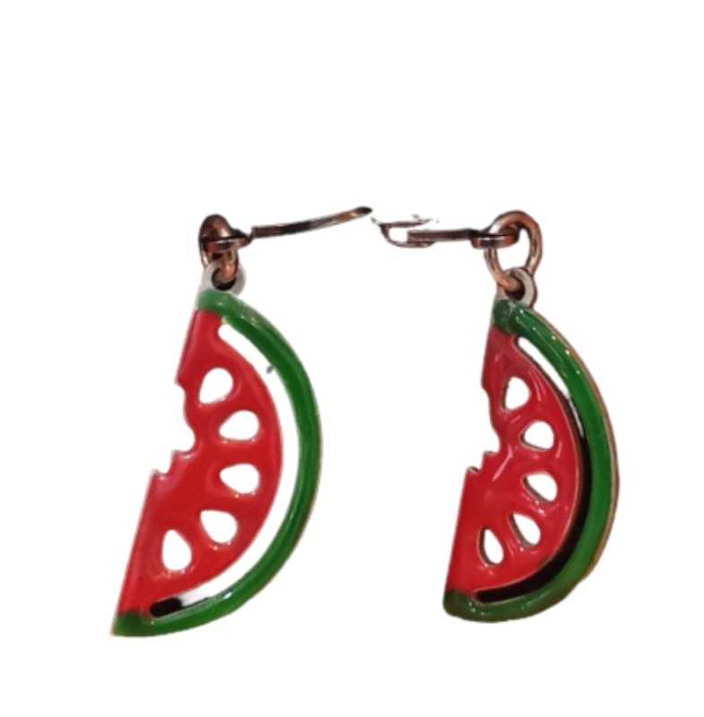 گوشواره نقره هندوانه میناکاری MK Gallery E17Y