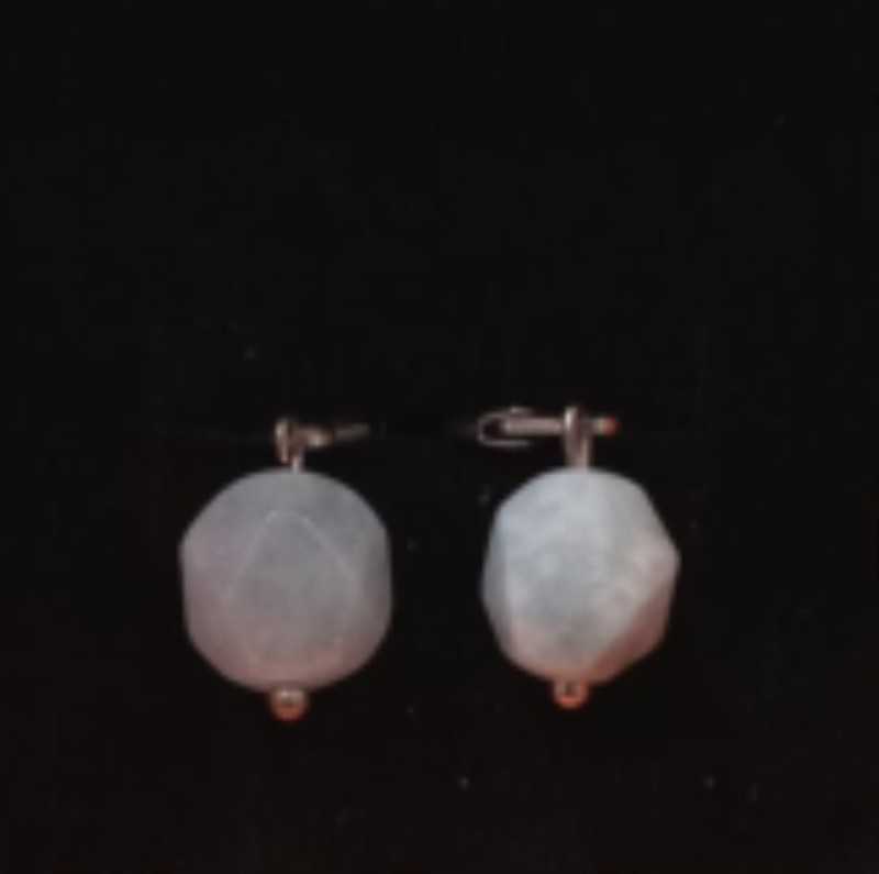 گوشواره سنگ آکوامارین تراش استار MK Gallery E10