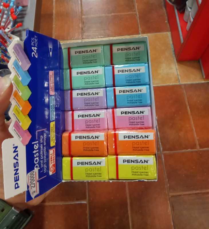 پاک‌کن رنگی پاستلی PENSAN 99975 - 0