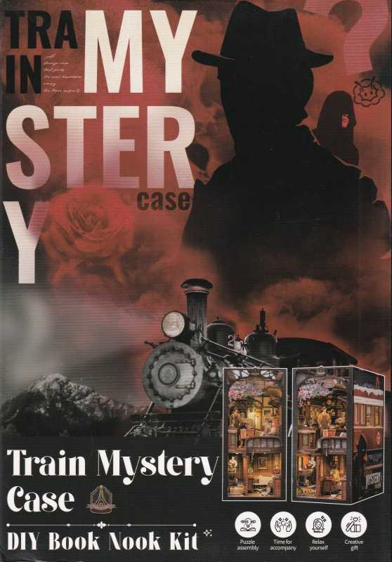 ساختنی Diy Book Nook Kit Train Mystery Case 338pcs BN01