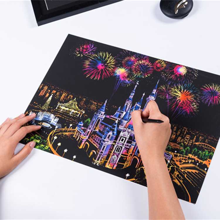 اسکرچ پینتینگ Scratch Colorful City Dream Castle