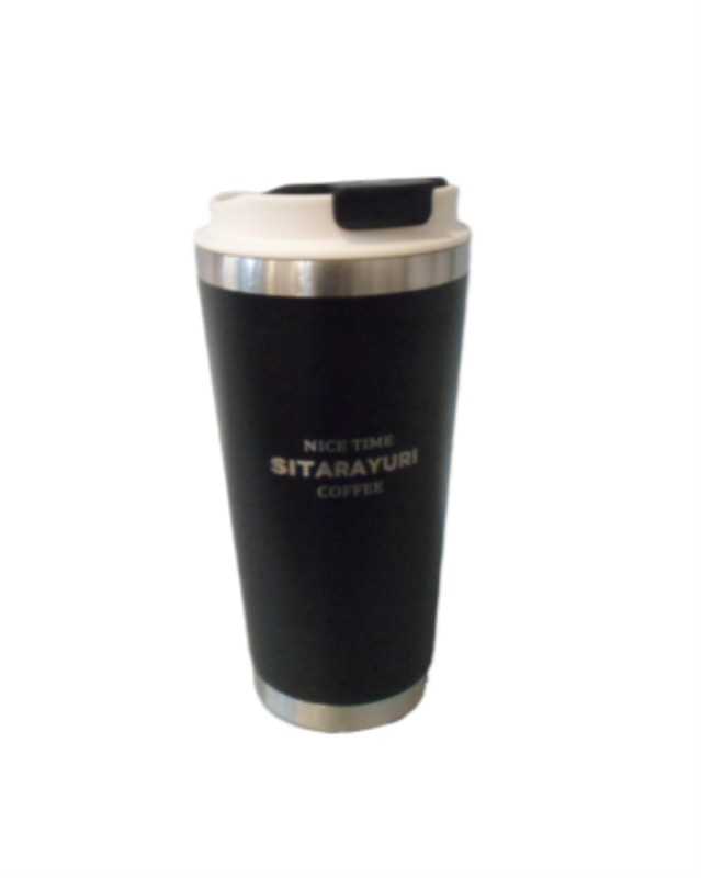 تراول ماگ استوانه مشکی SITARAYURI ZF024 580ml