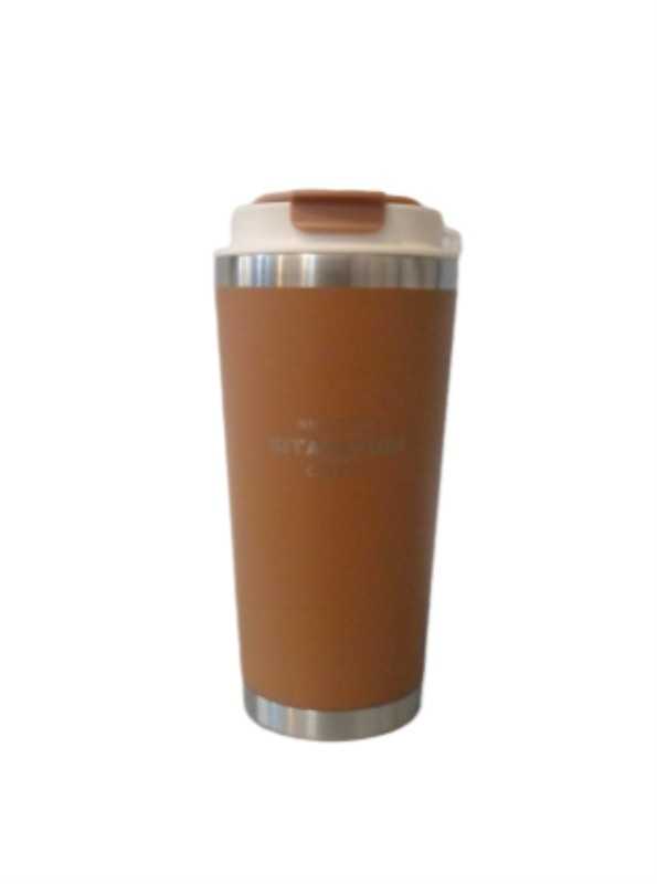 تراول ماگ استوانه قهوه‌ای SITARAYURI ZF024 580ml