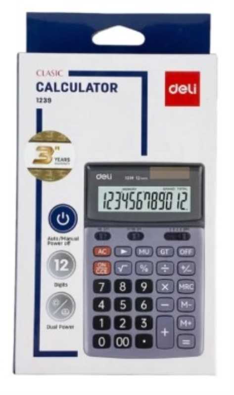 ماشین حساب 12 رقمی deli 1239 - 0