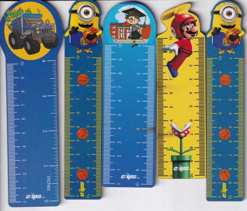 خط‌کش 10cm چوبی فانتزی Clips - 0