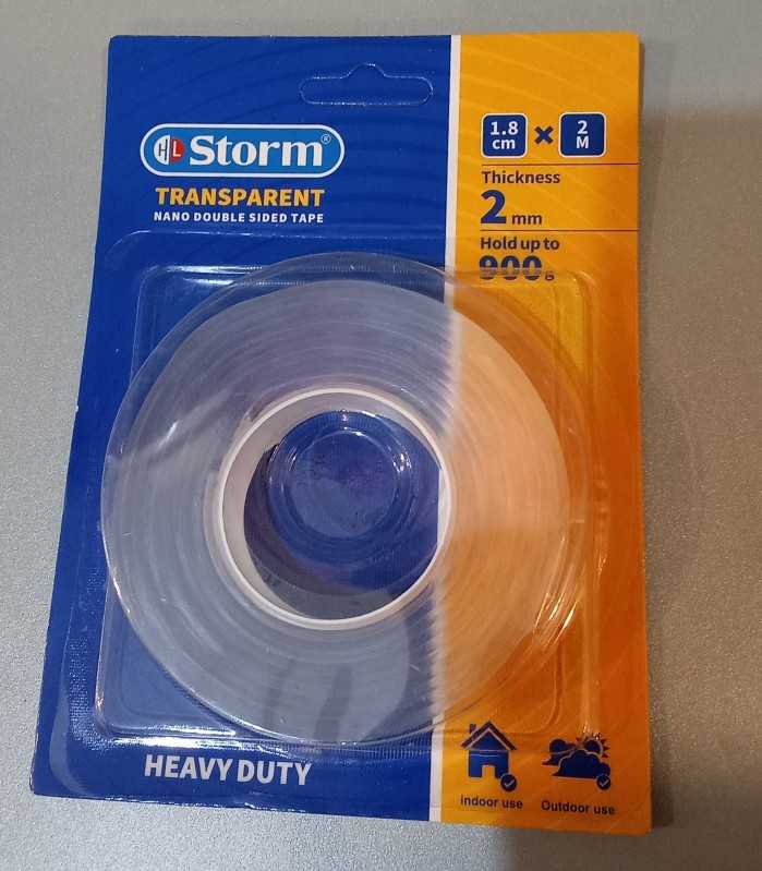 چسب 2 طرفه شفاف Storm HL-102437 1.8cm×2m - 0