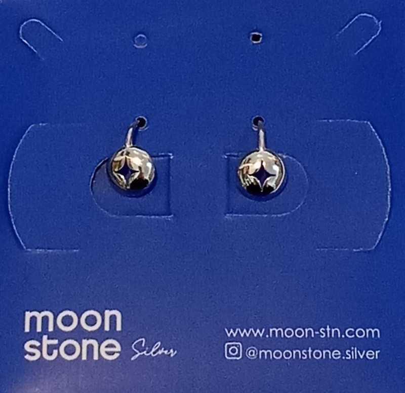 گوشواره نقره Moon Stone SE314