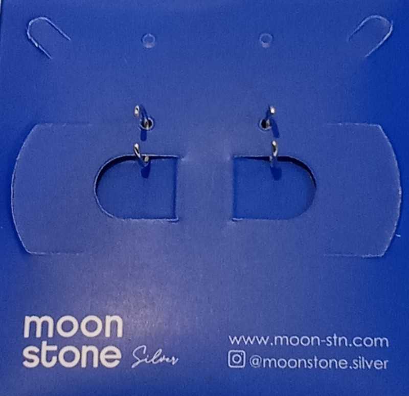 گوشواره نقره Moon Stone SE347