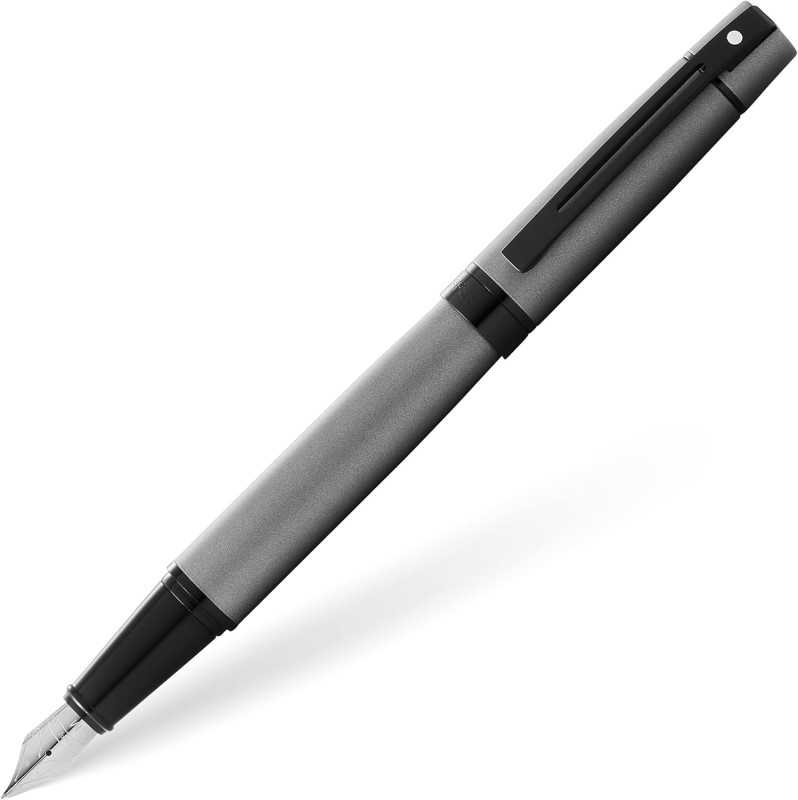 خودنویس طوسی مات گیره مشکی SHEAFFER 300