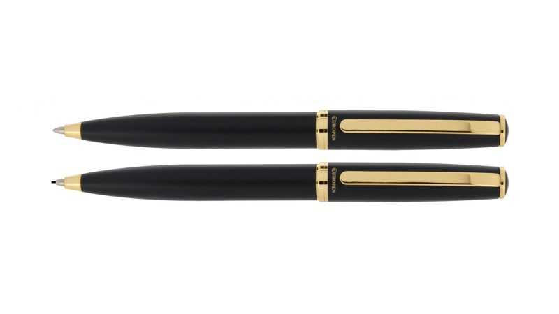 خودکار و اتود مشکی مات گیره طلا EUROPEN Join
