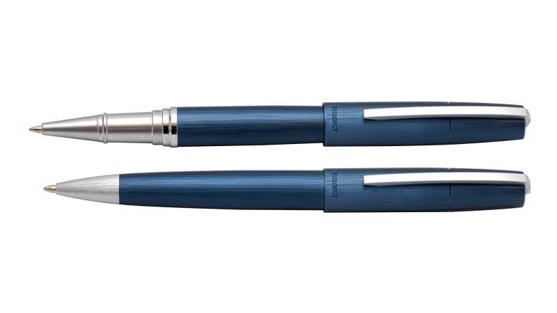 خودکار و روان‌نویس آبی گیره کروم EUROPEN Sandy