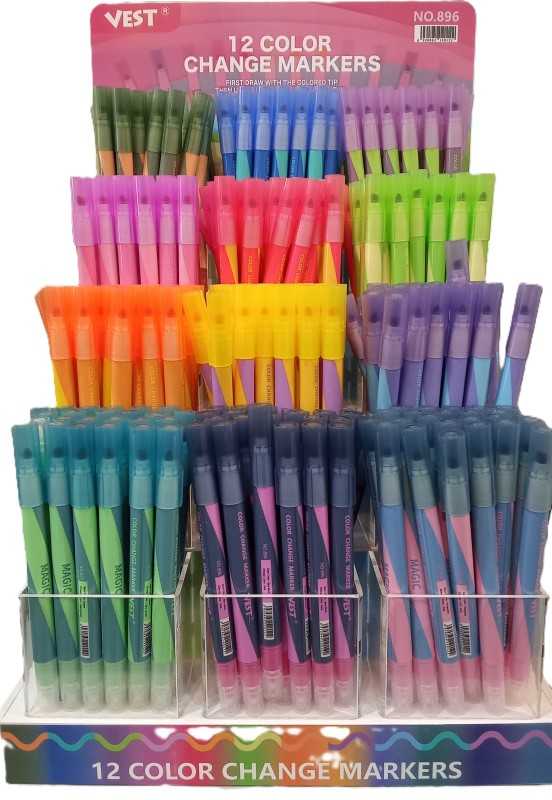 ماژیک های‌لایت جادویی رنگی 2 سر Vest 896 - 0