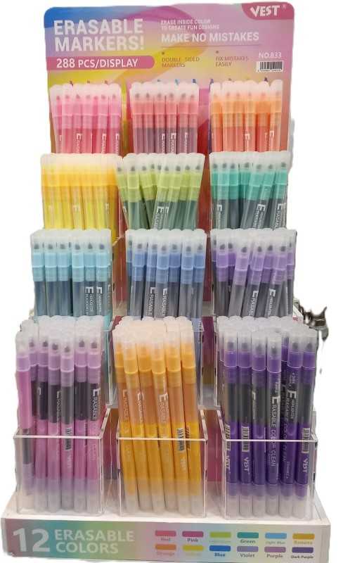 ماژیک های‌لایت پاکن‌دار رنگی 2 سر Vest 833 - 0