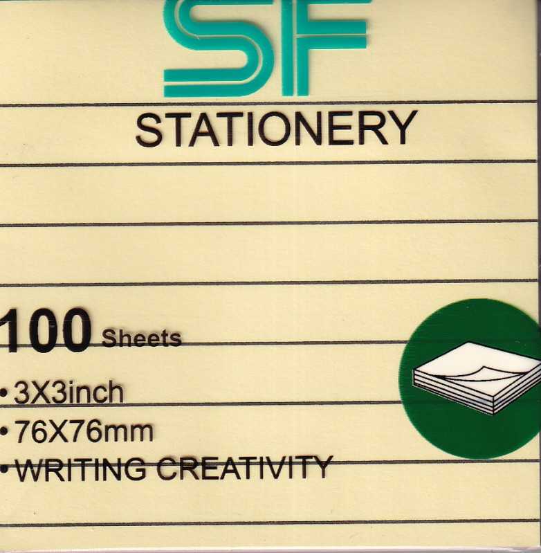 یادداشت چسب‌دار 100 برگ 76×76 نئون خط‌دار SF302 - 0