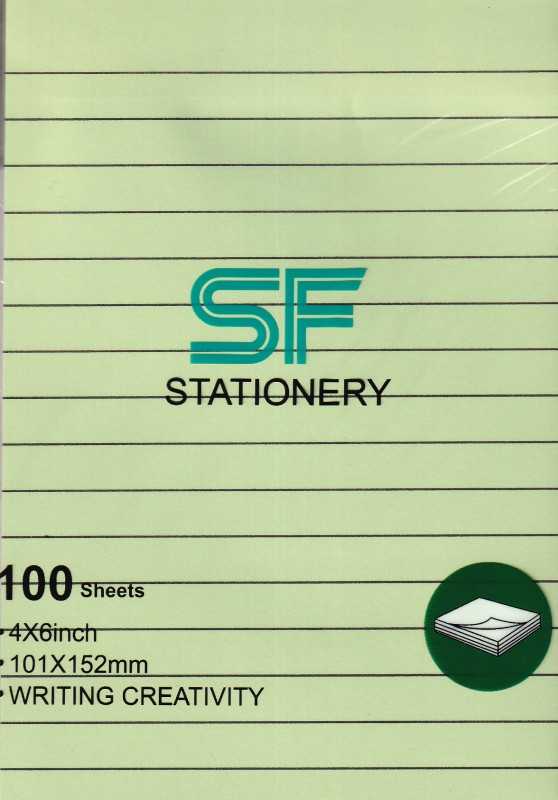 یادداشت چسب‌دار 100 برگ 152×101 نئون خط‌دار SF306
