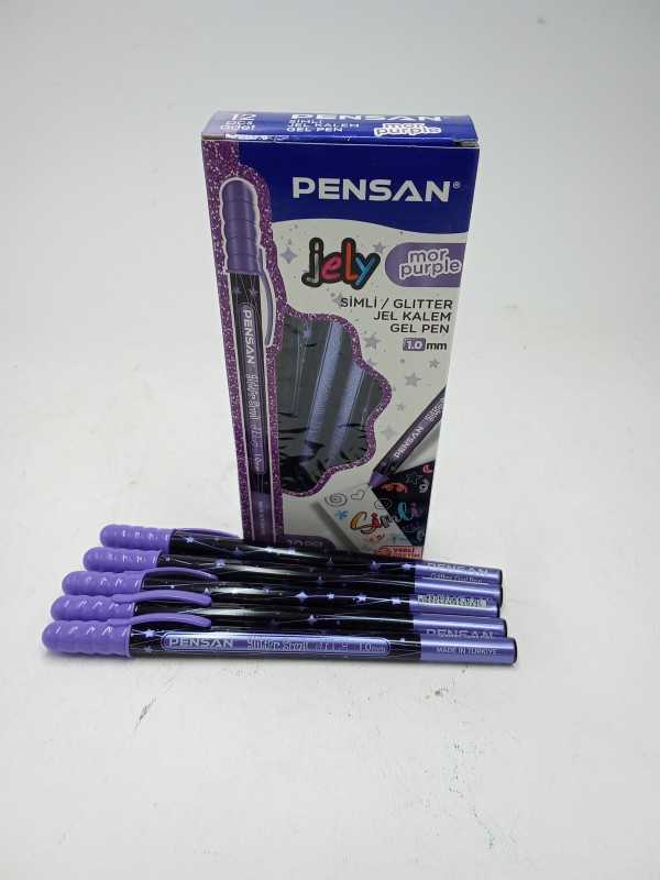 خودکار اکلیلی بنفش PENSAN 2800 Glitter Gel Pen 1.0mm