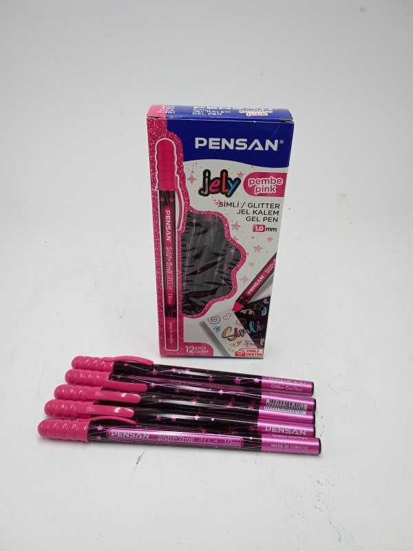 خودکار اکلیلی صورتی PENSAN 2800 Glitter Gel Pen 1.0mm