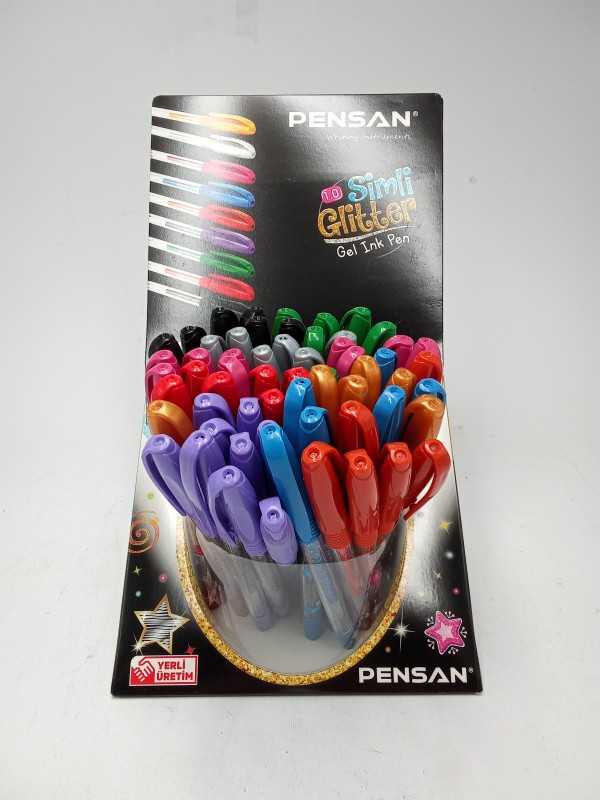 خودکار اکلیلی قرمز PENSAN Glitter Gel 1.0mm