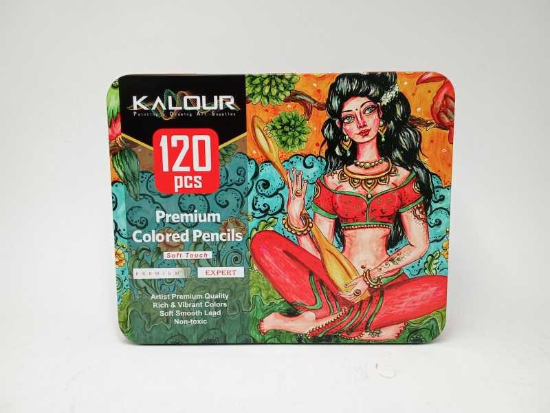 مدادرنگی 120 رنگ فلزی Kalour Premium Colored Pencils