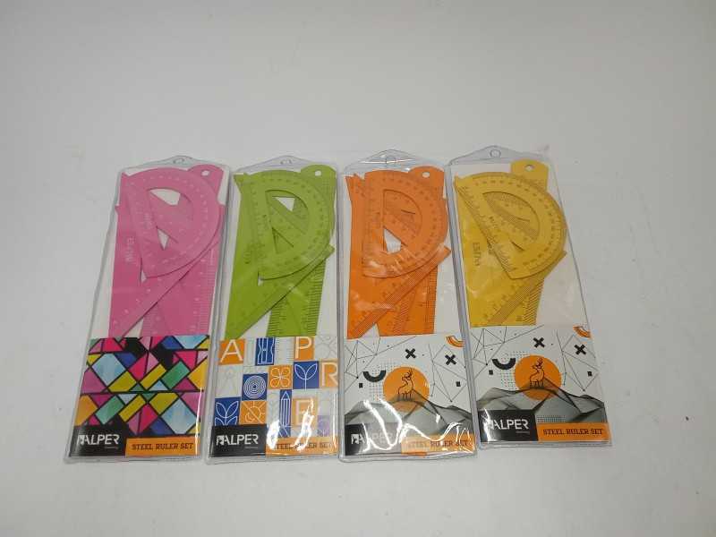 ست گونیا نقاله خط‌کش فلزی ALPER - 0