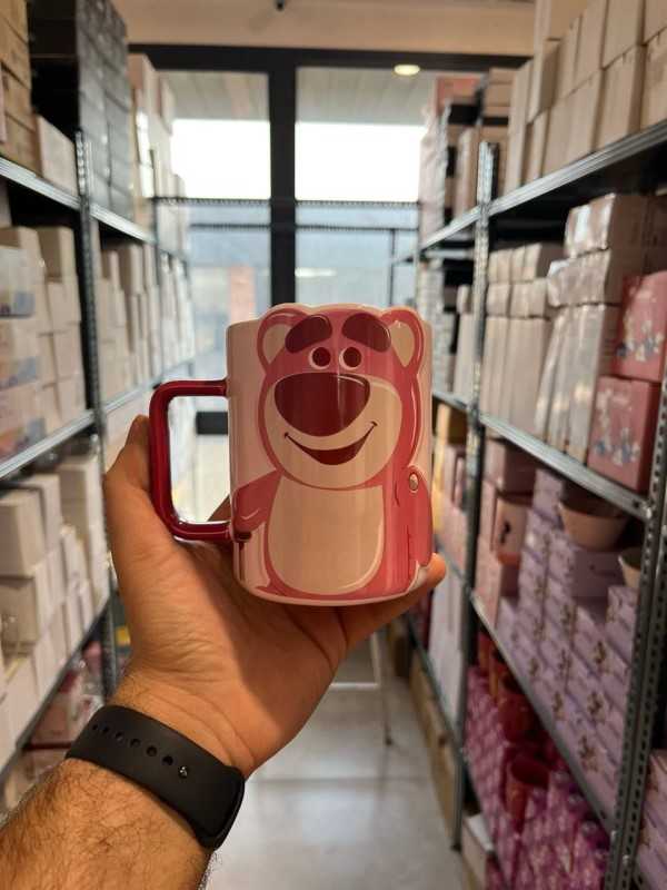 ماگ طرح لوتسو بلند صورتی 00993