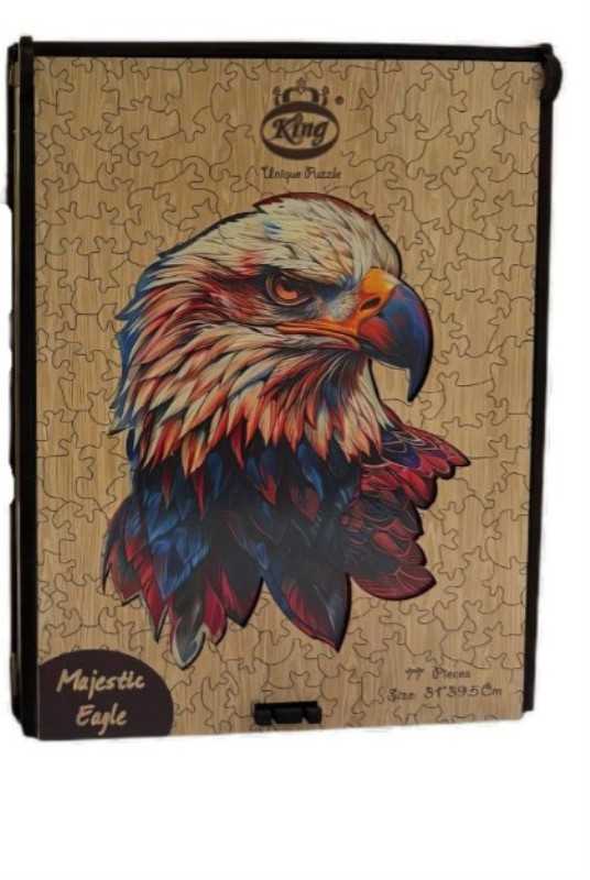 پازل با جعبه چوبی بزرگ Mjestic eagle 77pcs