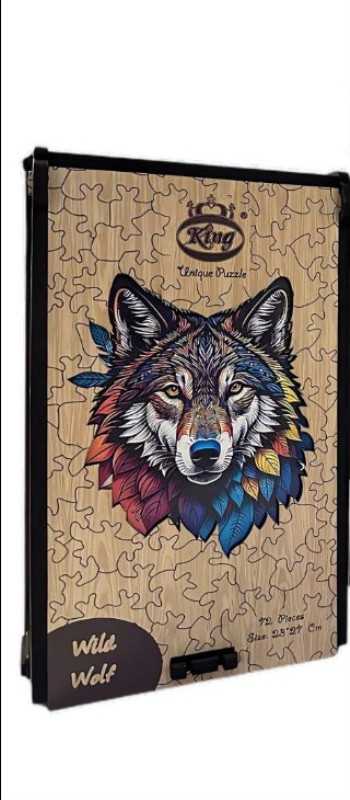 پازل با جعبه چوبی کوچک Wold wolf 72pcs
