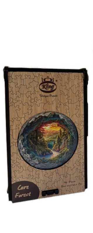 پازل با جعبه چوبی کوچک Cave forest 96pcs