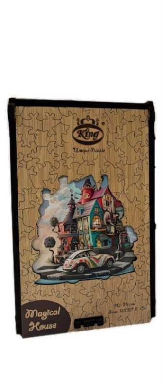 پازل با جعبه چوبی کوچک Magical house 92pcs