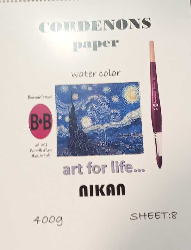 دفتر آبرنگ nikan Cordenons Paper 400gr A3