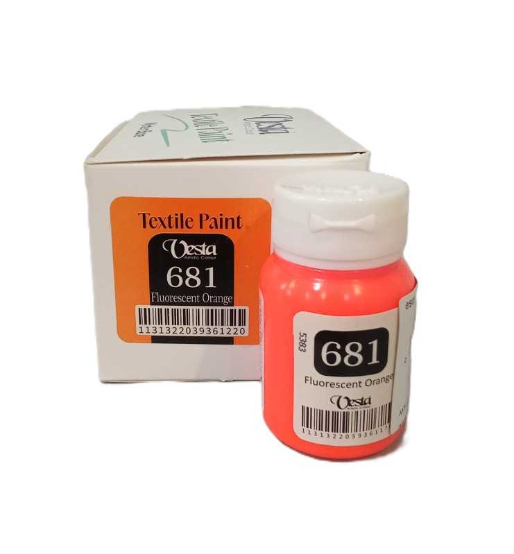 رنگ پارچه Vesta 60ml Fluorescent Orange 681