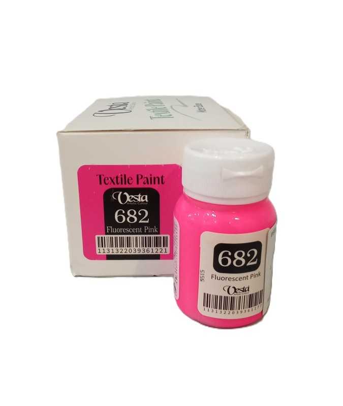 رنگ پارچه Vesta 60ml Flourescent Pink 682