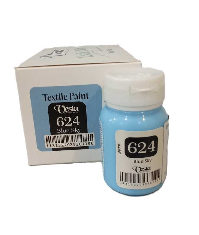 رنگ پارچه Vesta 60ml Blue Sky 624 - 0