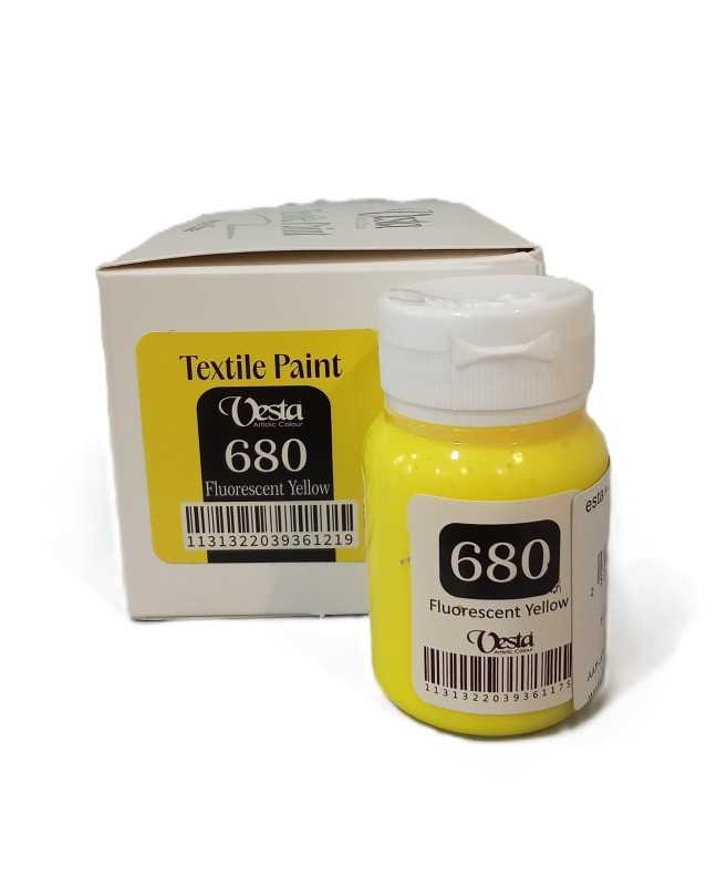 رنگ پارچه Vesta 60ml Flourescent Yellow 680