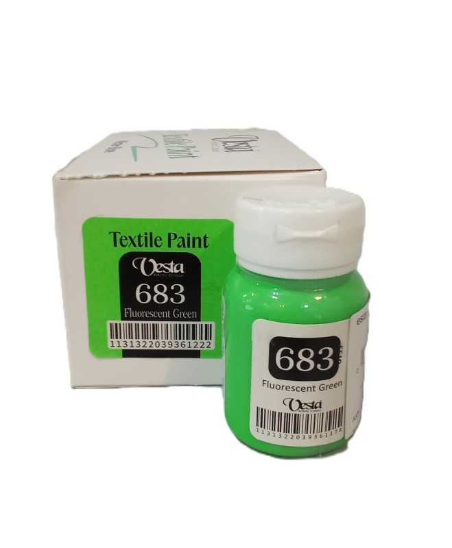 رنگ پارچه Vesta 60ml Flourescent Green 683