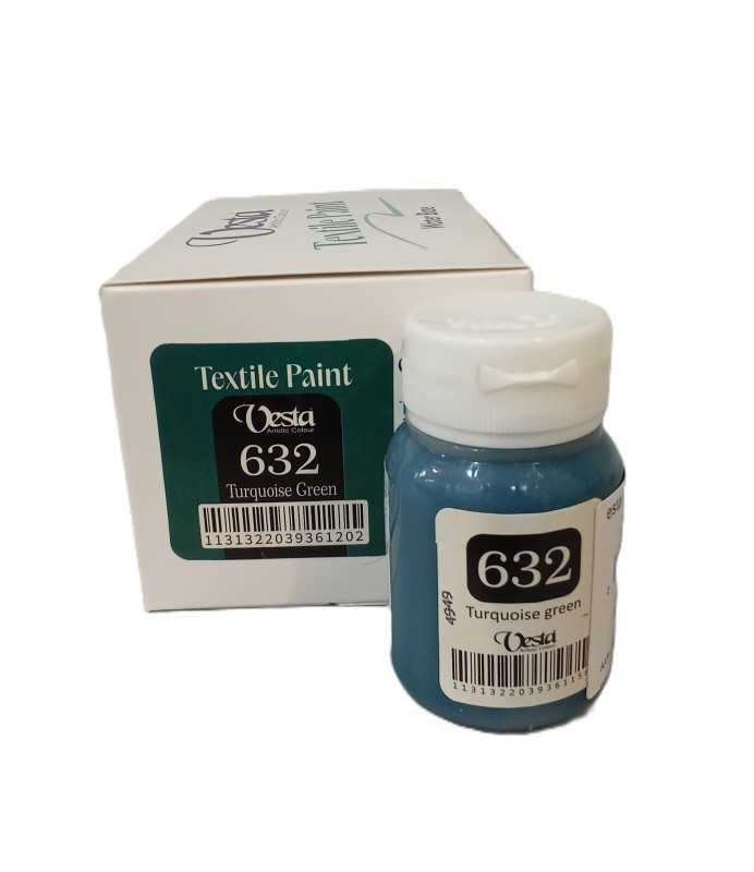 رنگ پارچه Vesta 60ml Turqoise Green 632