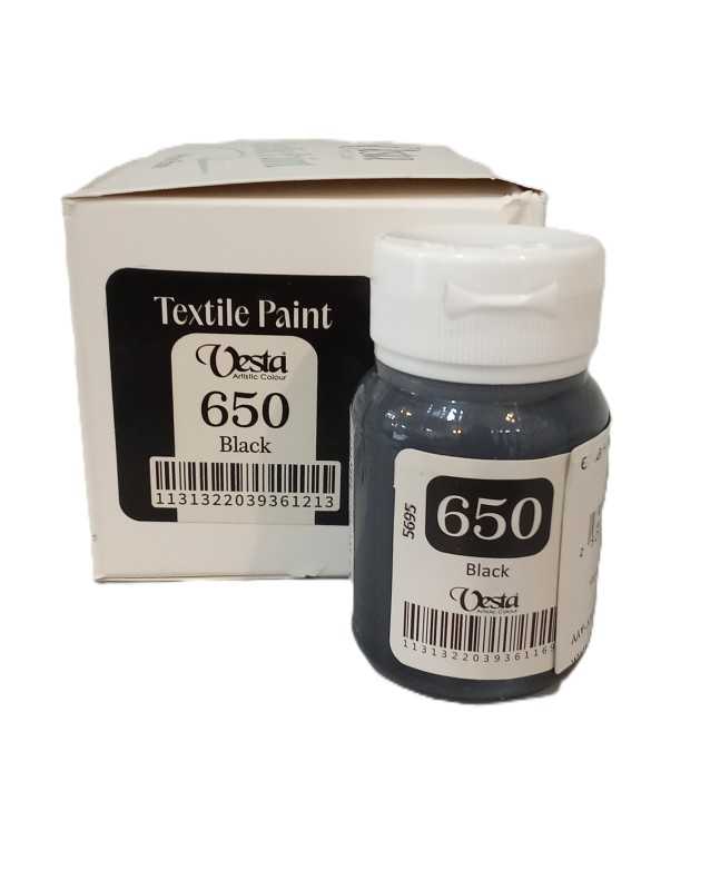 رنگ پارچه Vesta 60ml Black 650