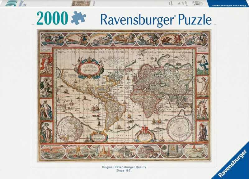 پازل Map of the word from 1650 2000pcs 166336