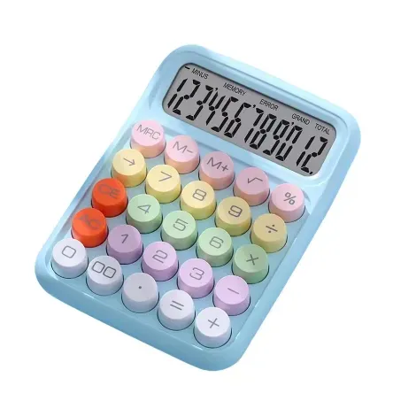 ماشین حساب 12 رقمی بدنه رنگی پاستلی Runzon RZ-817 - 0