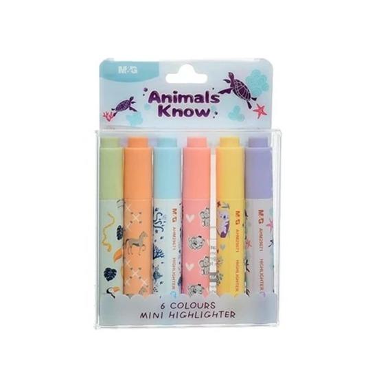 ماژیک های‌لایت 6 رنگ Animals Know AHM29671 - 0